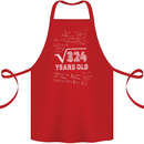 18th Birthday 18 Year Old Geek Funny Maths Cotton Apron 100% Organic Red