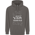 18th Birthday 18 Year Old Geek Funny Maths Mens 80% Cotton Hoodie Charcoal
