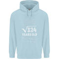 18th Birthday 18 Year Old Geek Funny Maths Mens 80% Cotton Hoodie Light Blue