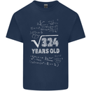 18th Birthday 18 Year Old Geek Funny Maths Mens Cotton T-Shirt Tee Top Navy Blue