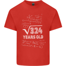 18th Birthday 18 Year Old Geek Funny Maths Mens Cotton T-Shirt Tee Top Red