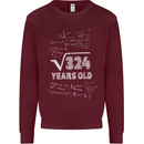 18th Birthday 18 Year Old Geek Funny Maths Mens Sweatshirt Jumper Maroon