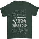 18th Birthday 18 Year Old Geek Funny Maths Mens T-Shirt 100% Cotton Forest Green