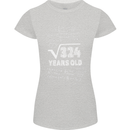 18th Birthday 18 Year Old Geek Funny Maths Womens Petite Cut T-Shirt Sports Grey