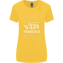 18th Birthday 18 Year Old Geek Funny Maths Womens Wider Cut T-Shirt Yellow