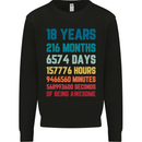 18th Birthday 18 Year Old Mens Sweatshirt Jumper Black