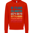 18th Birthday 18 Year Old Mens Sweatshirt Jumper Bright Red