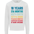 18th Birthday 18 Year Old Mens Sweatshirt Jumper White
