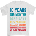 18th Birthday 18 Year Old Mens T-Shirt 100% Cotton White