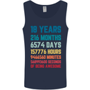 18th Birthday 18 Year Old Mens Vest Tank Top Navy Blue