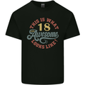 18th Birthday 80 Year Old Awesome Looks Like Mens Cotton T-Shirt Tee Top Black