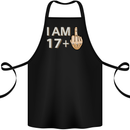 18th Birthday Funny Offensive 18 Year Old Cotton Apron 100% Organic Black