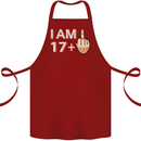 18th Birthday Funny Offensive 18 Year Old Cotton Apron 100% Organic Maroon