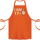 18th Birthday Funny Offensive 18 Year Old Cotton Apron 100% Organic Orange