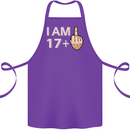 18th Birthday Funny Offensive 18 Year Old Cotton Apron 100% Organic Purple