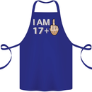 18th Birthday Funny Offensive 18 Year Old Cotton Apron 100% Organic Royal Blue