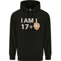 18th Birthday Funny Offensive 18 Year Old Mens 80% Cotton Hoodie Black