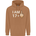 18th Birthday Funny Offensive 18 Year Old Mens 80% Cotton Hoodie Caramel Latte