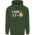 18th Birthday Funny Offensive 18 Year Old Mens 80% Cotton Hoodie Forest Green