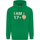 18th Birthday Funny Offensive 18 Year Old Mens 80% Cotton Hoodie Irish Green