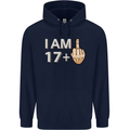 18th Birthday Funny Offensive 18 Year Old Mens 80% Cotton Hoodie Navy Blue