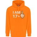 18th Birthday Funny Offensive 18 Year Old Mens 80% Cotton Hoodie Orange
