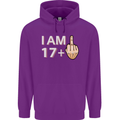 18th Birthday Funny Offensive 18 Year Old Mens 80% Cotton Hoodie Purple