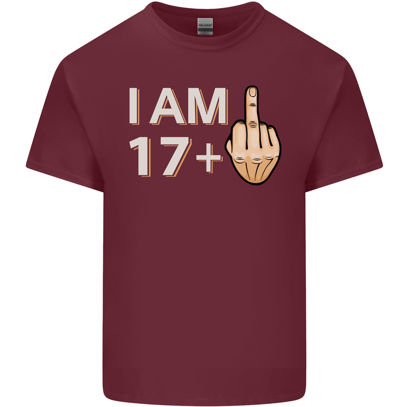 18th Birthday Funny Offensive 18 Year Old Mens Cotton T-Shirt Tee Top Maroon