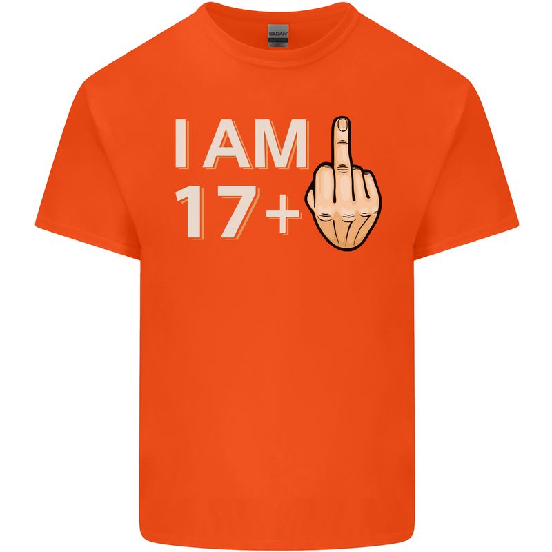 18th Birthday Funny Offensive 18 Year Old Mens Cotton T-Shirt Tee Top Orange