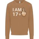 18th Birthday Funny Offensive 18 Year Old Mens Sweatshirt Jumper Caramel Latte