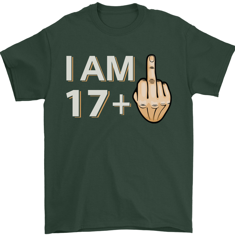 18th Birthday Funny Offensive 18 Year Old Mens T-Shirt 100% Cotton Forest Green