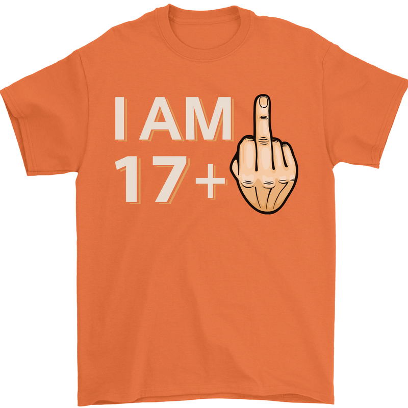 18th Birthday Funny Offensive 18 Year Old Mens T-Shirt 100% Cotton Orange