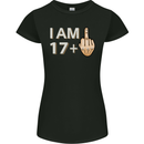 18th Birthday Funny Offensive 18 Year Old Womens Petite Cut T-Shirt Black