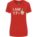 18th Birthday Funny Offensive 18 Year Old Womens Wider Cut T-Shirt Red