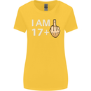 18th Birthday Funny Offensive 18 Year Old Womens Wider Cut T-Shirt Yellow