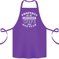 1 Year Wedding Anniversary 1st Funny Wife Cotton Apron 100% Organic Purple