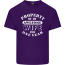 1 Year Wedding Anniversary 1st Funny Wife Mens Cotton T-Shirt Tee Top Purple