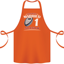 1 Year Wedding Anniversary 1st Rugby Cotton Apron 100% Organic Orange