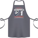 1 Year Wedding Anniversary 1st Rugby Cotton Apron 100% Organic Steel