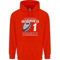 1 Year Wedding Anniversary 1st Rugby Mens 80% Cotton Hoodie Bright Red