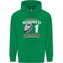 1 Year Wedding Anniversary 1st Rugby Mens 80% Cotton Hoodie Irish Green