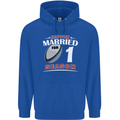 1 Year Wedding Anniversary 1st Rugby Mens 80% Cotton Hoodie Royal Blue