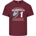 1 Year Wedding Anniversary 1st Rugby Mens Cotton T-Shirt Tee Top Maroon