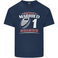1 Year Wedding Anniversary 1st Rugby Mens Cotton T-Shirt Tee Top Navy Blue