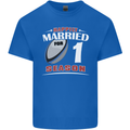 1 Year Wedding Anniversary 1st Rugby Mens Cotton T-Shirt Tee Top Royal Blue