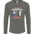 1 Year Wedding Anniversary 1st Rugby Mens Long Sleeve T-Shirt Charcoal