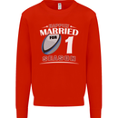 1 Year Wedding Anniversary 1st Rugby Mens Sweatshirt Jumper Bright Red