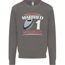 1 Year Wedding Anniversary 1st Rugby Mens Sweatshirt Jumper Charcoal