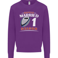 1 Year Wedding Anniversary 1st Rugby Mens Sweatshirt Jumper Purple
