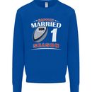 1 Year Wedding Anniversary 1st Rugby Mens Sweatshirt Jumper Royal Blue